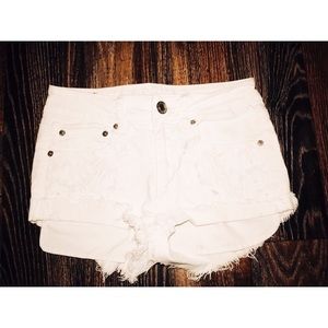 White American Eagle Jean Shorts